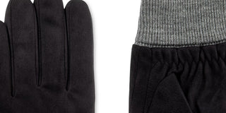 Isotoner Signature Men's Microfiber Smartdri Winter Gloves Black Size Large