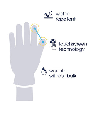 Isotoner Signature Men's Sleekheat Touchscreen Black Size Large