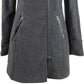 Maralyn & Me Juniors' Faux-Fur-Trim Hooded Coat Dark Gray Size X-Large
