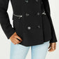 Maralyn & Me Juniors' Double-Breasted Peacoat Black Size X-Small