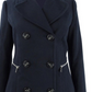 Maralyn & Me  Juniors' Double-Breasted Peacoat Navy Size Medium