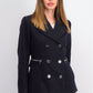 Maralyn & Me Juniors'  Double-Breasted Peacoat Blue Size Extra Small
