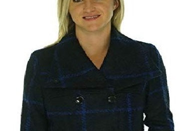 Maralyn & Me Juniors' Double-Breasted Peacoat Blue Size XX-Large