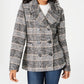 Maralyn & Me Juniors' Double-Breasted Peacoat Gray Size XX-Large