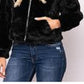 Maralyn & Me Junior's Reversible Cropped Hooded Faux Fur Coat Black Size Small