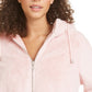 Maralyn & Me Juniors'  Reversible Cropped Hooded Faux-Faux Coat Med Pink Size Medium