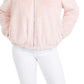 Maralyn & Me Juniors' Reversible Cropped Hooded Faux-Fur Coat Med Pink Size Small
