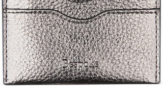 Bespoke Men's Pebble Faux-Leather Card Case Silver Size Regular