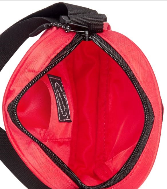 Bespoke Men's Checkerboard Print Mini Messenger Bag Red Size Regular