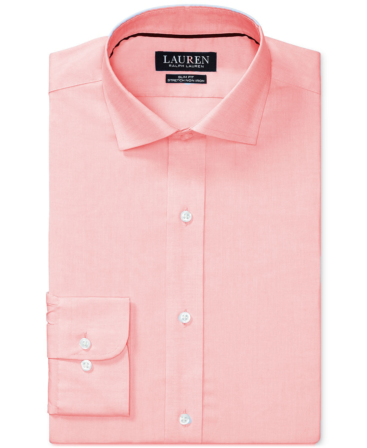 Ralph Lauren Men's Slim-Fit Stretch Dress Shirt Pink Size17.5x32-33