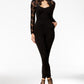 Material Girl Juniors' Lace Detail Illusion Jumpsuit Black Size XX-Large