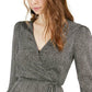 Leyden Women's Pleated WrapTop Black Size X-Large