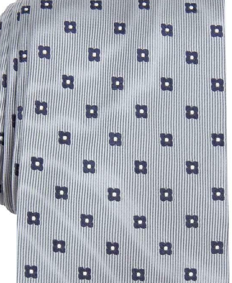 Club Room Men's Silk Blend Professional Business Neck Gray  One Size