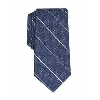 Alfani Men's Calusa Stripe Silk Blend Professional Neck Tie Blue One Size