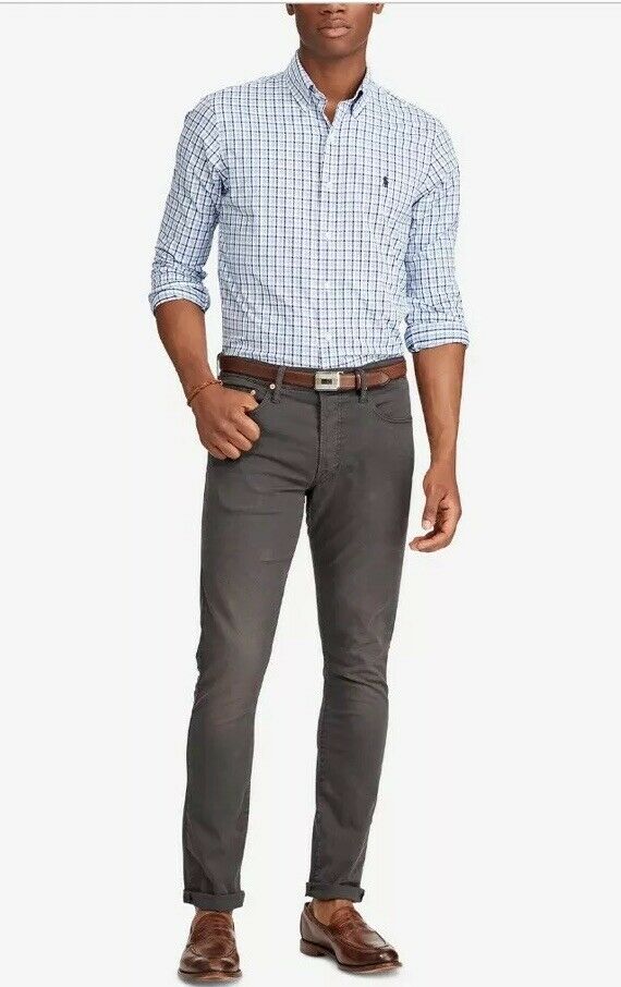 Ralph Lauren Men's Performance Twill Sport Shirt White Size X-Small