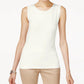 Alfani Women's High Neck Tank Top White Size Petite Medium