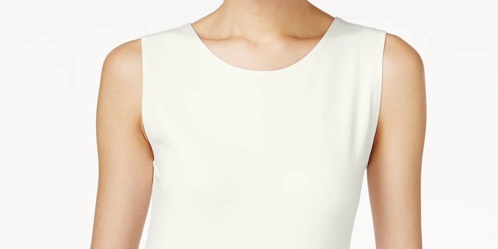 Alfani Women's High Neck Tank Top White Size Petite Medium