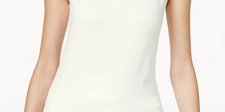 Alfani Women's High Neck Tank Top White Size Petite Medium