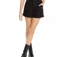 Danielle Bernstein Women's Paperbag Waist Shorts Black Size Large