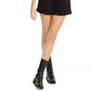 Danielle Bernstein Women's Paperbag Waist Shorts Black Size Large