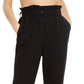 Danielle Bernstein Women's Paperbag Waist Pants Black Size Extra Small