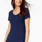 Style & Co Women's Petite Scoop-Neck Maxi Dress Blue Size  Petite