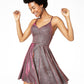 Sequin Hearts Juniors Glitter Fit & Flare Dress Pink Size 3
