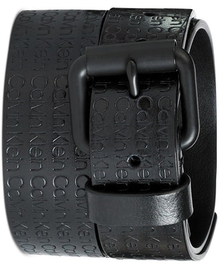 Calvin Klein Men's Embossed Logo Belt Black Size 42 Regular