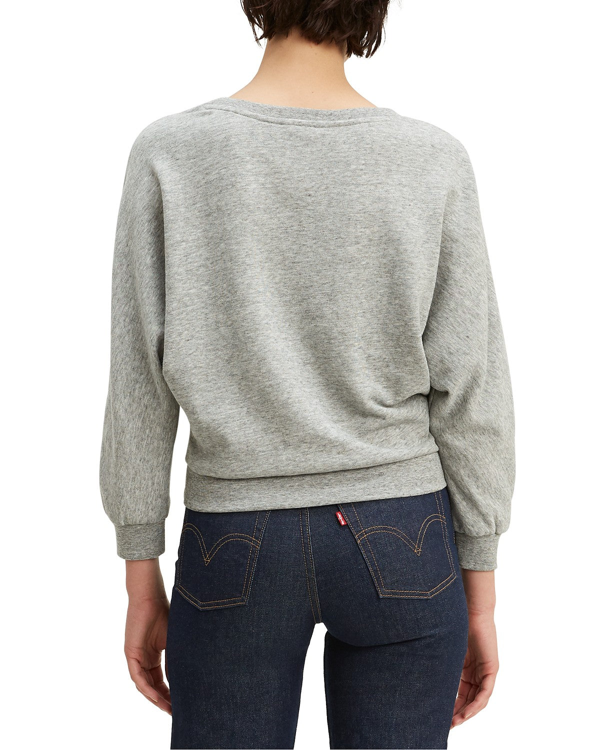 Levi's Women's Natalie Crewneck Sweatshirt Gray Size Extra Large