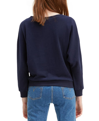 Levi's Women's Natalie Crewneck Sweatshirt Navy Size X-Large