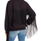 Levi's Women's Fringed Crewneck Sweatshirt Black Size 2 Extra Large