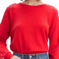 Levi's Women's Fringed Crewneck Sweatshirt Red Size X-Small