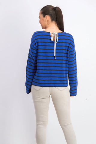 Levi's Women's Cora Sailor T-Shirt Blue Size 2 Extra Large
