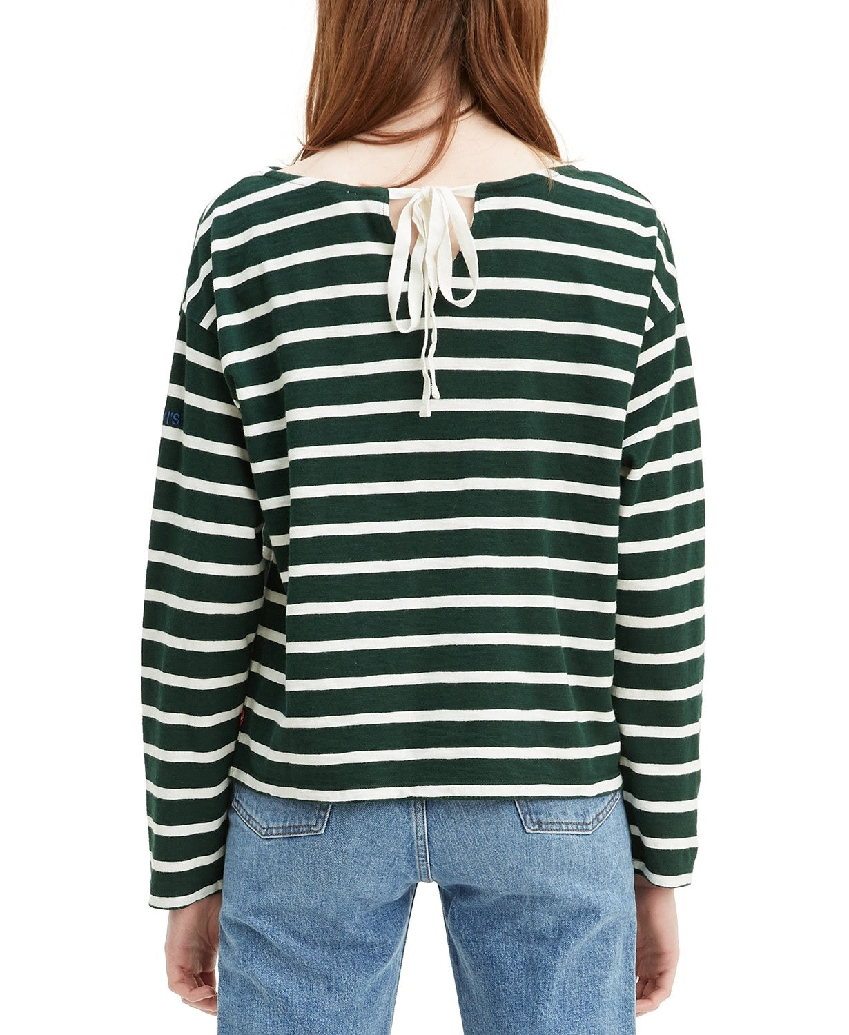 Levi's Women's Cora Cotton Sailor T-Shirt Green Size Medium
