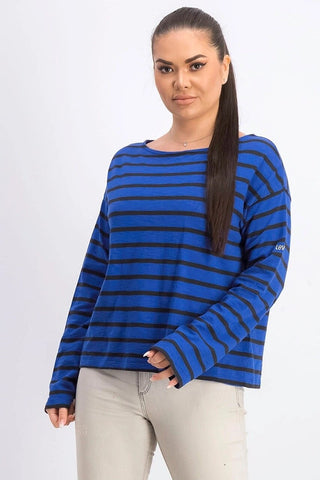 Levi's Women's Cora Cotton Sailor T-Shirt Blue Size Extra Large