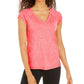 Ideology Women's Rapidry Heathered Performance T-Shirt Pink Size Small