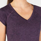 Ideology Women's Rapidry Heathered Performance T-Shirt Purple Size X-Small