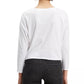 Levi's Women's Tie-Front Long-Sleeve Cotton T-Shirt White Size Large