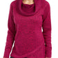 Ideology  Women's Cowl-Neck Pullover Dark Pink Size Small