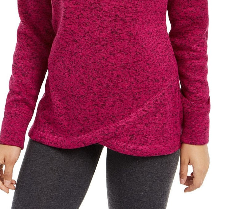Ideology  Women's Cowl-Neck Pullover Dark Pink Size Small