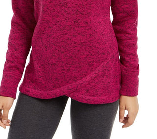 Ideology  Women's Cowl-Neck Pullover Dark Pink Size Small