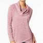 Ideology Women's Cowl-Neck Pullover Pink Size Extra Small