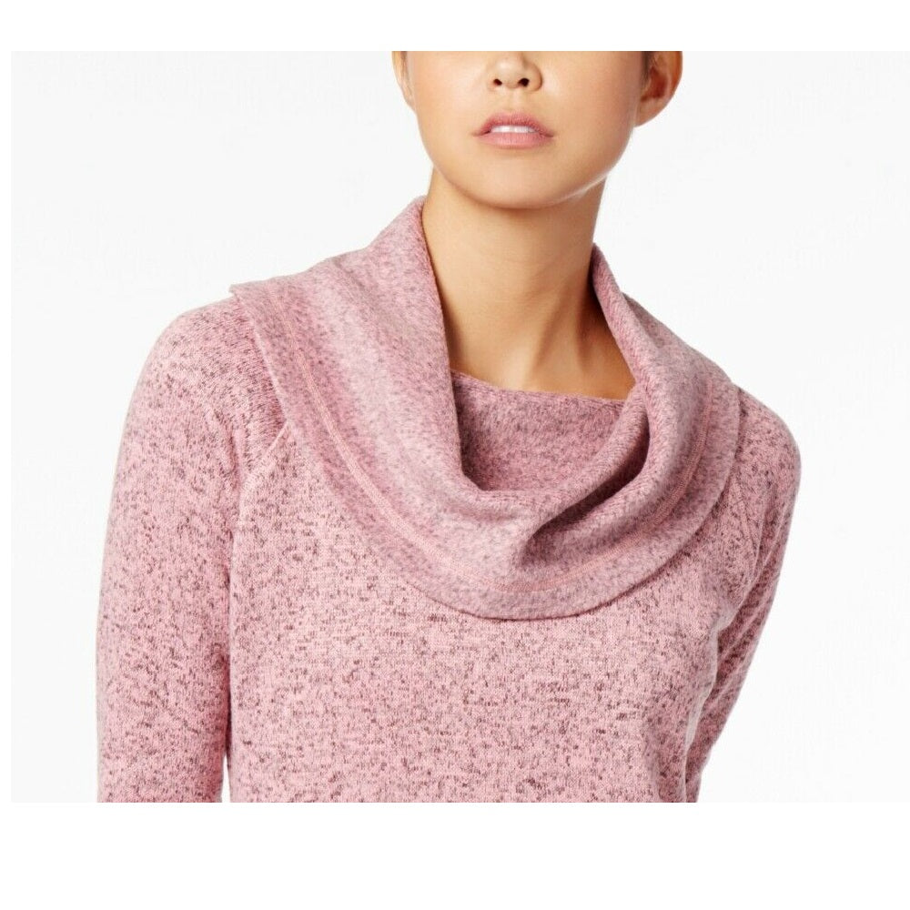 Ideology Women's Cowl-Neck Pullover Pink Size Extra Small