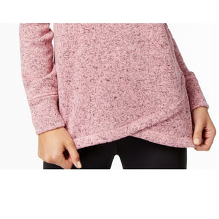 Ideology Women's Cowl-Neck Pullover Pink Size Extra Small