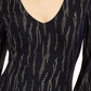 City Studios Juniors' Glitter Stripe Dress Navy/ Gold Size Large