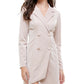 City Studios Juniors' Tuxedo Jacket Dress Silver Size Large