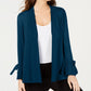 Alfani Women's Tie-Sleeve Cardigan Green Size Small