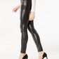 INC International Concepts Women's Petite Faux-Leather Skinny Pants Black Size 4 P