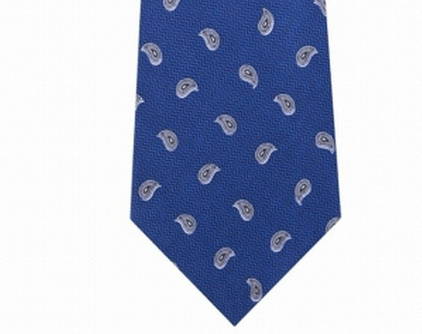 Michael Kors Men's Paisley 100% Silk Neck Tie Blue Size Regular