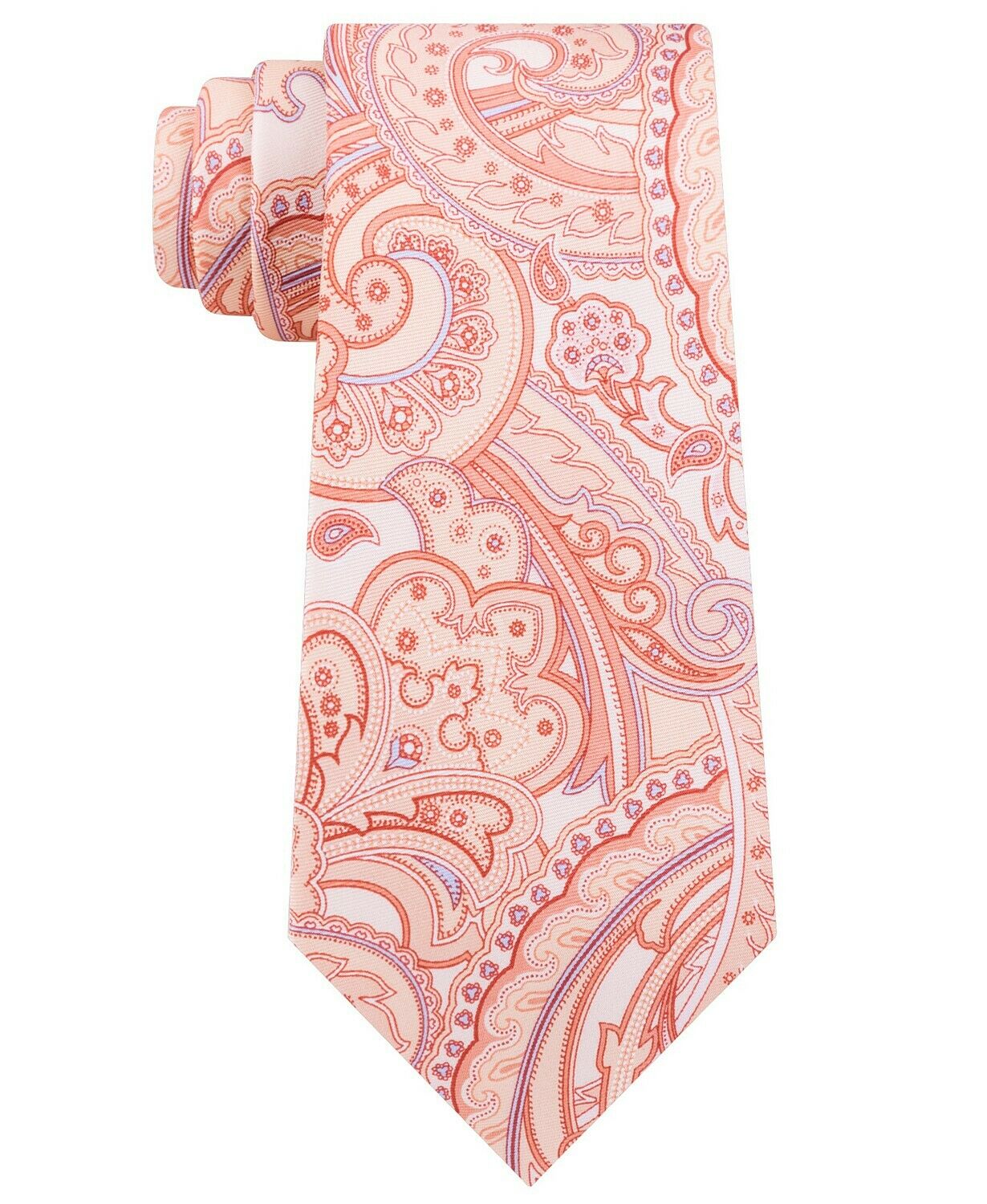 Michale Kors Men's  Perfect Movement Paisley Tie Orange One Size
